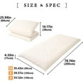 thumbnail image 2 of EMOOR Extra-Thick Japanese Futon Mattress Hem-Less Small-Twin Made in Japan White, Foldable Floor Sleeping Bed Tatami Mat, 2 of 7