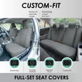 thumbnail image 2 of For 2012-2017 Toyota Camry LE | SE | XSE | XLE FH Group Faux Leather Car Seat Covers - Full Set Solid Gray, 2 of 4