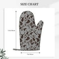 thumbnail image 2 of Hirioo Brown Moose with Pinecones for Silicone Oven Mitts for BBQ, Baking, Cooking, Set of 2, Heat Resistant 260℃, Non-Slip Kitchen Essentials, 2 of 6