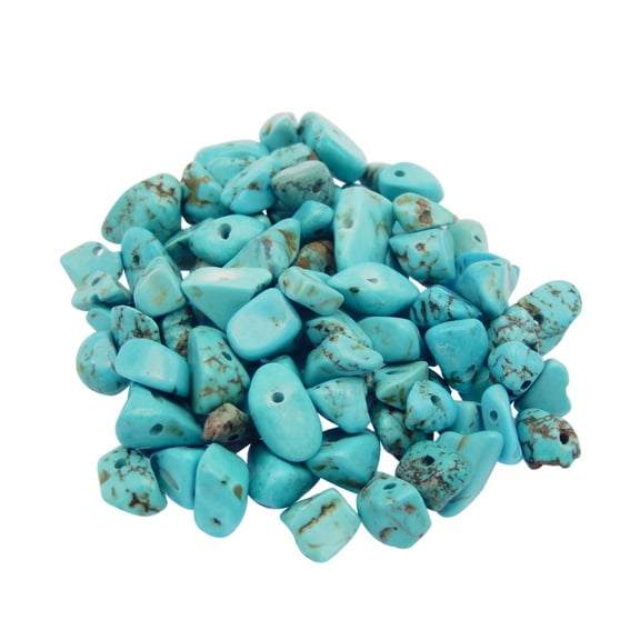 200PCS Dyed Natural Turquoise Chip Stone Beads 5-8mm Irregular Gemstones Loose Beads Jewelry DIY Making Accessories Crafts