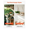 thumbnail image 4 of Hanging Planters 10 Inch Self-Watering, 2 Pack - Indoor Outdoor Flower Pots with Ropes & Hook, 4 of 9