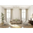 thumbnail image 1 of 3S Brother's Extra Long Solid Luxury Matte Velvet Soft Curtain Off White Single Panel Hanging Back Tap & Rod Pocket Home Décor 5-25 Feet Custom Made Curtains -Made in Turkey Each(52"x288"), 1 of 7