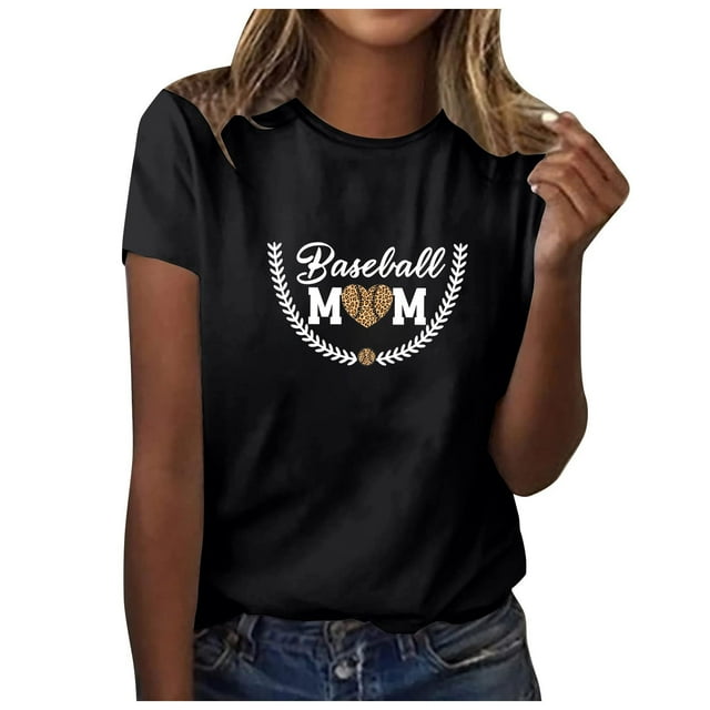Birdeem T-Shirt Décontracté pour Femmes Imprimé Col Rond Manches Courtes Chandail Blouse Tops