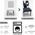 thumbnail image 4 of Blue Black Dining Chair Cover Set of 6,Boho White Modern Geometric Abstract Circle Stretch Chair Protectors Slipcover,Spandex Kitchen Chair Seat Back Cushion Slip Cover for Dining Room,Party,Hotel, 4 of 6