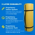 thumbnail image 3 of Aqua Lily Pad Floating Mat Duracore Foam Lake Float, 6’ x 12’, Yellow/Blue, 3 of 10