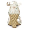 thumbnail image 3 of BLISSFUL STEP Women's Floral Mesh Lace Wedges Sandals, 3 of 5