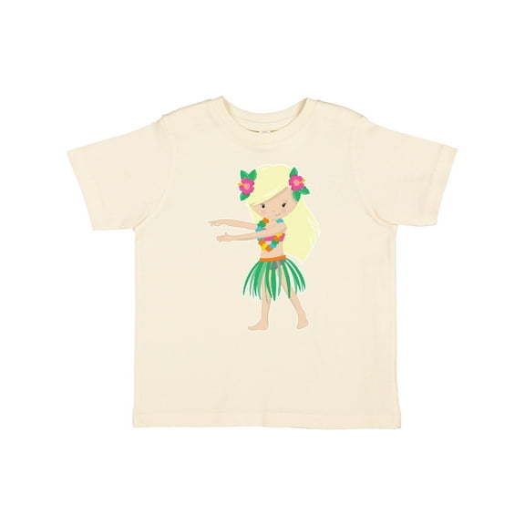 Inktastic Blonde Hula Girl Girls Toddler T-Shirt