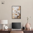 thumbnail image 2 of Art Remedy Elegant Flower Art Canvas, 16" x 24", Black Frame, Blooming in the Golden Mist, 2 of 7