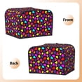 thumbnail image 2 of KLL Colorful Hearts Print 4 Slice Toaster Dust Covers Kitchen Small Appliance Cover with 2 Pockets,Can hold Jam Spreader Knife & Toaster Tongs (12.4 x 10.6 x 8.2), 2 of 6
