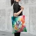 thumbnail image 4 of Funny Watercolor Adorable Great Dane Peeking Through Torn Paper Effect All Over Print 3D Canvas Tote Bag Danes Dog Lover Gifts Reusable Handbag - 00026, 4 of 5