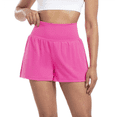 thumbnail image 1 of Pantalones Cortos Fluidos para Correr, para Mujer, para Entrenamiento, Atletismo, Gimnasio, Yoga, Cintura Alta, con Bolsillos, Verano. Rosa M, 1 of 8
