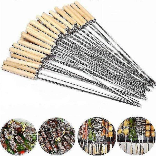 Tenedores de barbacoa de acero inoxidable, 20/50/100 unidades, para cocina, pinchos
