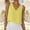 Yellow, variant on ‌FDGIU Women's Linen Crop Tank Tops - V Neck Sleeveless Blouse (Summer Pleated Business Casual) Solid Color