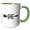 Green/White, variant on 3drose, Bae Before Anyone Else Arrow, 11oz Two-tone Black Mug