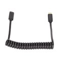 thumbnail image 4 of Cable USB C USB C hembra a USB C macho 4K 60 Hz 3 A Carga rápida 10 Gbps 1,2 m Diseño de resorte helicoidal Cable de alimentación USB C Cabezal hembra a cabezal recto macho, 4 of 12
