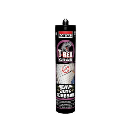 Soudal T-Rex Grab 10 Oz Cartridge Heavy Duty Construction Adhesive, 1 Pack
