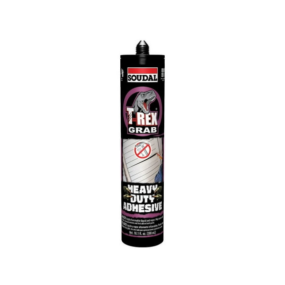 Soudal T-Rex Grab 10 Oz Cartridge Heavy Duty Construction Adhesive, 1 Pack