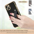thumbnail image 7 of iPhone 13 Case, iPhone 13 Phone Case Love Heart Cute Case with Wristband Kickstand Holder Soft TPU Plating Bumper Protective Slim Shockproof iPhone 13 Case Cover for Girls Women, Black, 7 of 7