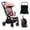 pink, variant on Lightweight Compact Baby Stroller,One-Click Fold Travel Stroller with Adjustable Recline & Canopy,from 6 Months to 48.5 lb (Black)