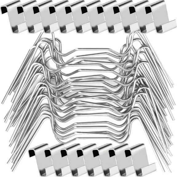 SWETRACE 50 Set Silver Greenhouse Glass Panel Fixing Clips 8.00X3.00X0.16in W Shape
