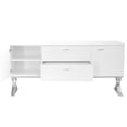 thumbnail image 6 of Rix Sideboard Buffet Console, 2 Door, X Chrome Legs, White 69 Inch, 6 of 7