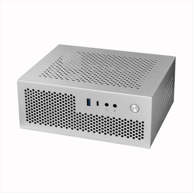 A09 HTPC Caja de Computadora Mini ITX Chasis de PC para Juegos Chasis de Escritorio USB3.0 Caja de Computadora Tipo C Caja de Computadora DoméStica Plata