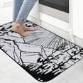 thumbnail image 4 of WERPE Flowers Ink Drawing Entrance Outside Entry Door Mat for Home with Anti-Slip Recycled Rubber Backing and Burlap Felt Top 19.68*47.24 in, 4 of 6