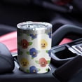 thumbnail image 5 of 30oz Pioneer Flower Floral Print Pattern Tumbler, Double Wall Vacuum Insulated Cup, BPA-Free Leak Proof Lid & Reusable Straws, Hot 12h, Cold 34h, 5 of 6