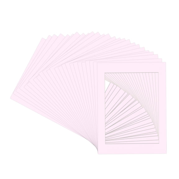Hollyhock Pink Picture Frame Mat for 12x16 Frames - Fits 10x13 Photos - 25 Mats
