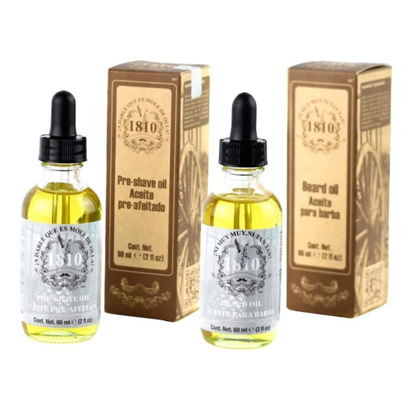 Kit The Shaving Co 1810 Aceite Barba Pre Shave Y After Shave amarillo 1