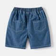 thumbnail image 4 of Cathalem Basketball Shorts for Toddler Boys Boy's Jean Shorts Stretch Slim Fit Fashion Shorts with Pockets (Dark Blue,12-18 Months), 4 of 6