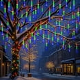 thumbnail image 5 of Meteor Shower Lights Outdoor Christmas Lights UL Certified Falling Rain Drop Snowfall Icicle Cascading String Light for Xmas Holiday Tree Wedding Party Garden Decor , 12 Inch 8 Tubes, 5 of 9