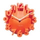 thumbnail image 1 of Reloj de pared digital creativo, decorativo para el hogar, silencioso, para sala de estar (naranja sin batería)., 1 of 5