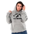 thumbnail image 5 of My Spirit Animal is a Unicorn Hoodie Sweatshirt Women Brisco Brands S, 5 of 6