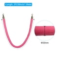 thumbnail image 2 of Unique Bargains 3 Feet Pink Velvet Stanchion Rope, Crowd Control Barrier Rope with Snap Hook, Golden, 2 of 6