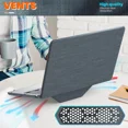 thumbnail image 3 of Compatible for MacBook Pro 14 inch Case 2025-2021 M4 M3 M2 M1 Pro/Max A3401 A3185 A3112 A2992 A2918 A2779 A2442 Knit Fabric Hard Shell Case with Foldable Kickstand, Keyboard Cover, 3 of 7