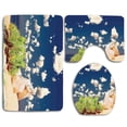 thumbnail image 1 of ABPHQTO Ocean Island Cielo nublado de ensueño en las exóticas Seyschelles Día de playa de arena dorada Foto caliente azul Crema Blanco 3 piezas Alfombra de baño Alfombra de contorno y tapa de inodoro ABPHQTO Cont-CHAPPLE-31862, 1 of 2