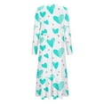 thumbnail image 4 of ZQUUVOU Women's ​​Valentine's Day Dress Casual Printed Long Sleeve Maxi Dress Light Blue,2XL, 4 of 4
