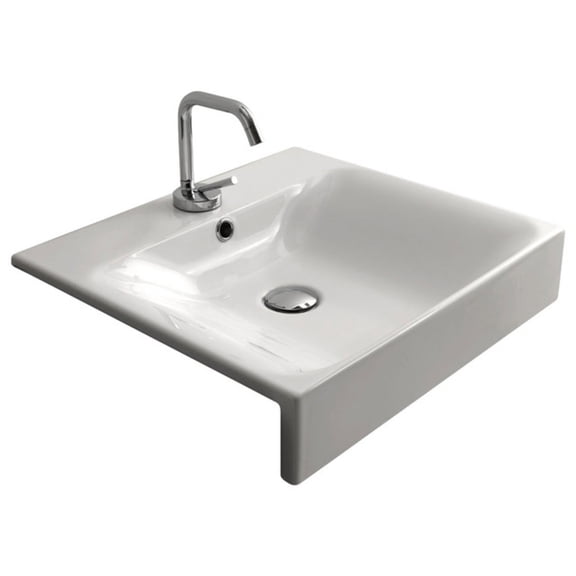 Ws Bath Collections Cento 3546 Cento 19-11/16" Ceramic Drop In Bathroom Sink - White