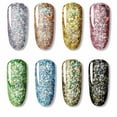 thumbnail image 5 of HHBEAUTY Reflective Gel Nail Polish, Reflective Diamond Nail Glitter Gel Polish, Sparkly Summer Color Gel Polish Holographic Glitters Shiny Gel Polish UV Lamp Required, 5 of 7