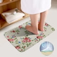 thumbnail image 6 of Flower Pattern Bathroom Rugs Set 2 Pieces, Bathroom Set - Quick Drying Bath Mat And U-Shaped Toilet Rug, Water Absorbent Bath Carpet For Bedroom Floor Living Room, Machine Washable, 6 of 6