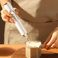thumbnail image 4 of TOP! Multifunctional Electric Milk Frother Mini Handheld Egg Beater Coffee White, 4 of 4