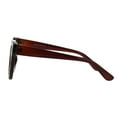 thumbnail image 2 of Womens Engraving Star Bling Horned Rim Plastic Fashion Sunglasses Brown Smoke, 2 of 4