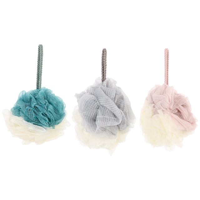 1 set 3pcs bolas de ducha de ducha bolas de baño de doble color esponjas de baño de baño esponjas de baño de ducha