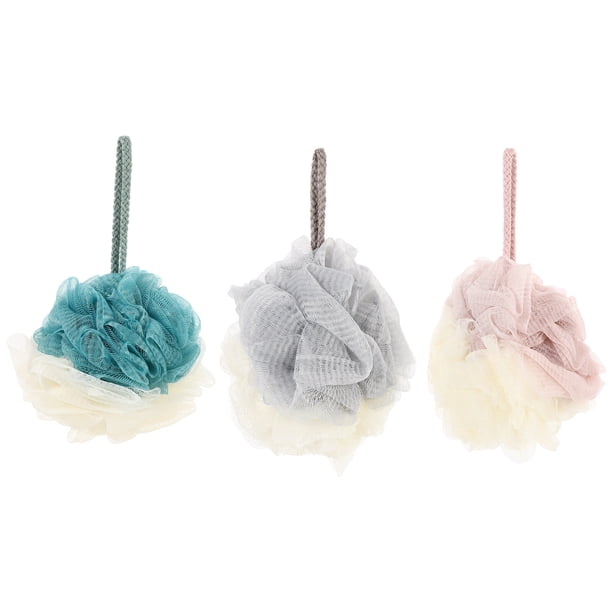 1 set 3pcs bolas de ducha de ducha bolas de baño de doble color esponjas de baño de baño esponjas de baño de ducha