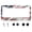 American Flag Wind Waving, variant on Smooffly Personalized License Plate Frame Stainless Steel Texas Flag License Plate Accessory Decorative 2 Holes and Screws Fits US Standard License Plates Size: 12.2 x 6.3 Inches for Men Women