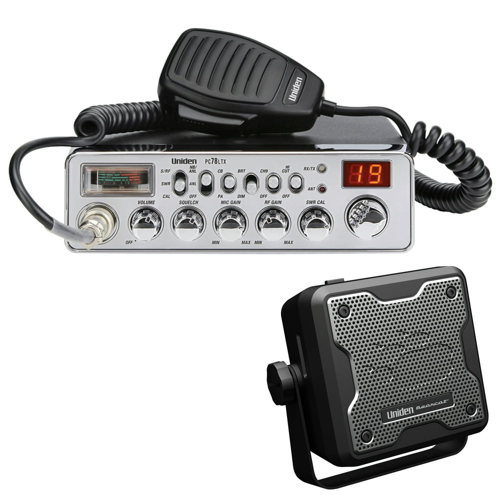 Uniden PC78LTX 40Channel CB Radio (With SWR Meter) & BC15 Accessory CB
