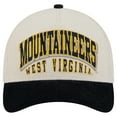 thumbnail image 2 of Men's New Era Navy/Cream West Virginia Mountaineers Arch Two-Tone Corduroy 9FORTY A-Frame Adjustable Hat, 2 of 5
