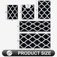 thumbnail image 7 of Buganda Microfiber Bathroom Rugs and Mats, Extra Soft and Absorbent Shaggy Bath Mats, Non-Slip Moroccan Trellis Bath Carpets, 24" x 47", Black, 7 of 7
