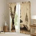 thumbnail image 3 of Manfei Reindeer Elk Adult Black Out Curtains, Rustic Animal Curtains Pack of 2 (42x63 Each), Vintage Countryside Cabin Bedroom Curtains, Window Curtains Bedroom Decor, 3 of 6